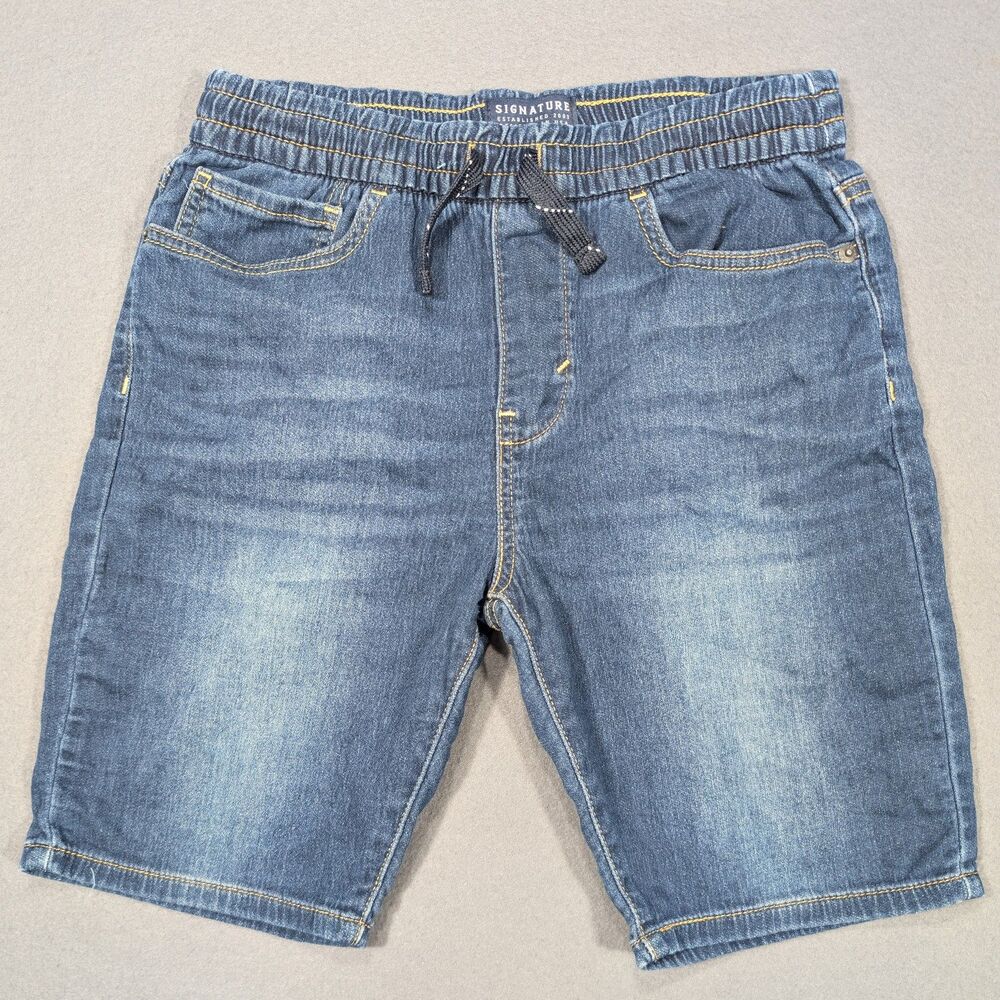 Signature by Levi Strauss Boys XL Blue Stretch Denim Shorts